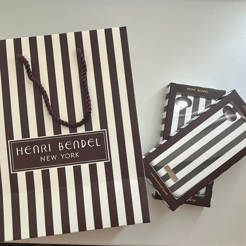 NWT in box and bag Henri Bendel phone cases (2) for iPhone 6s/7/8